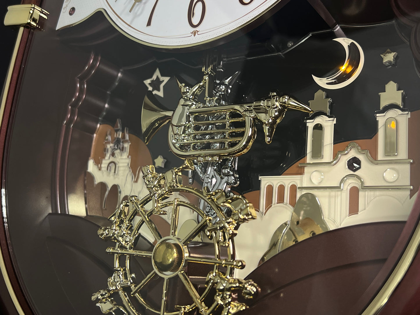 Rhythm “Concerto Entertainer II” Musical Motion Decorative Pendulum Wall Clock with Folk Songs - 4MH889WU23