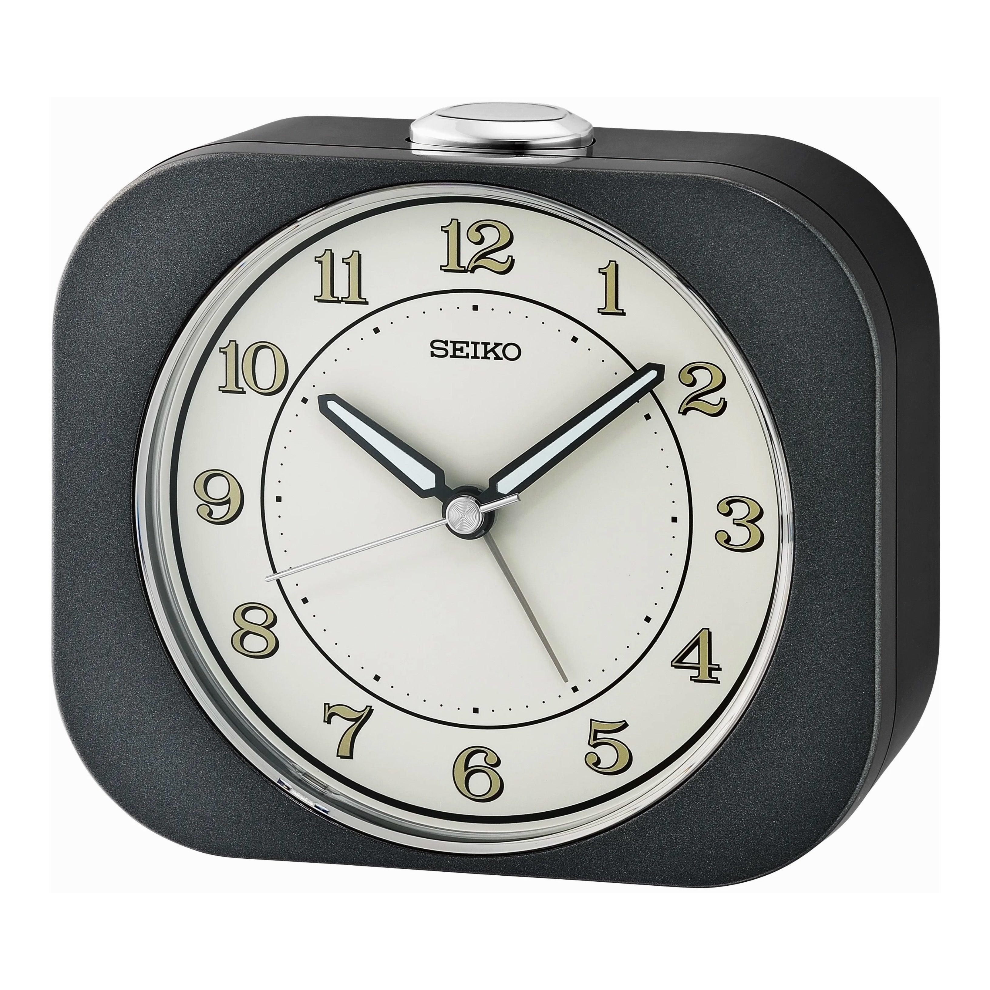 Seiko QHE195KLH "Kyoda" Retro Design Luminous Desk & Alarm Clock with Snooze Light