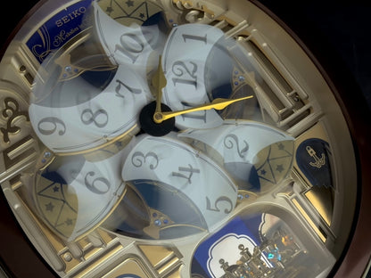 Seiko QXM541BRH "2014 Special Collector's Edition" Melodies in Motion Dancing Dial Musical Wall Clock with Music by The Beatles