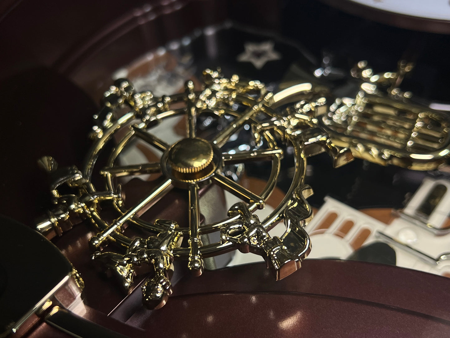 Rhythm “Concerto Entertainer II” Musical Motion Decorative Pendulum Wall Clock with Folk Songs - 4MH889WU23