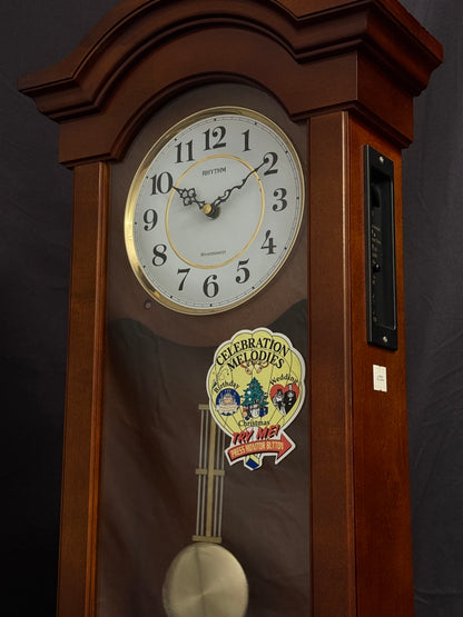 Rhythm “Celebration Time 314” Traditional Wooden Musical & Chiming Pendulum Wall Clock - CMJ314-R06