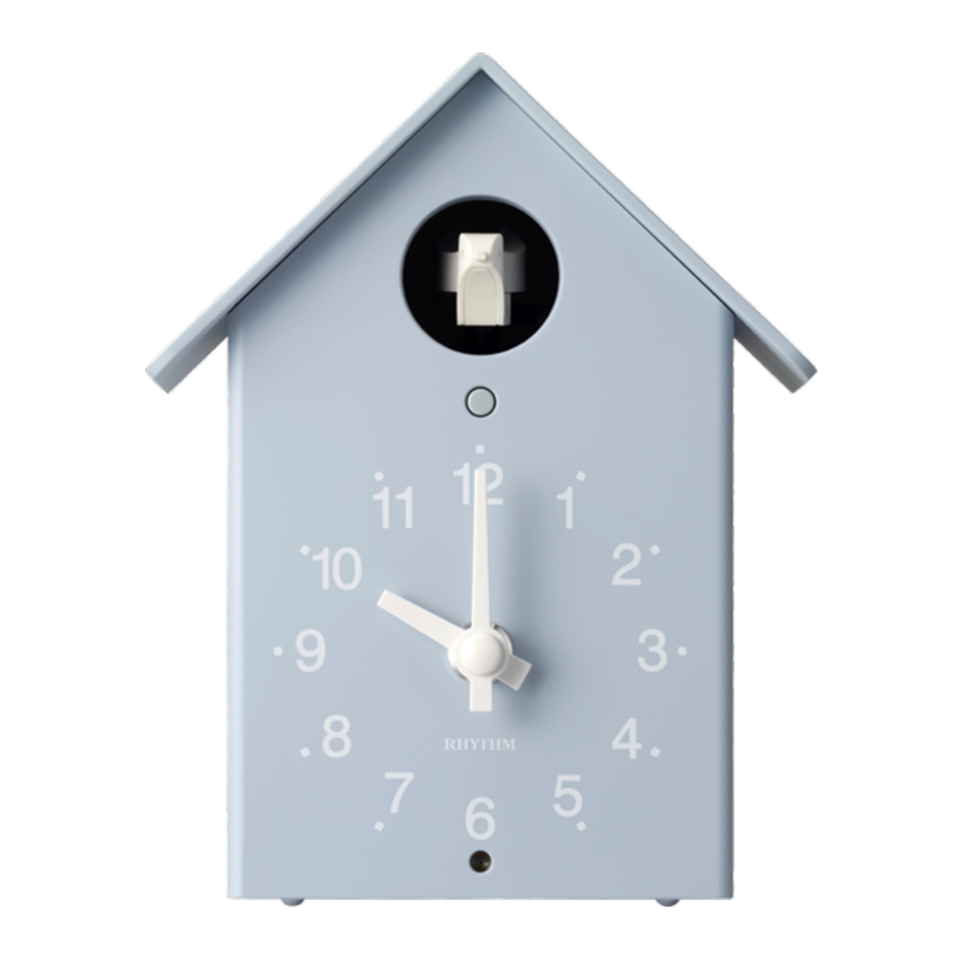 Rhythm “Tori House (Blue)” Modern Wall or Mantel Cuckoo Clock with Real Cuckoo Sound - 4RH797SR04