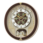Seiko QXM291BRH "Spring Dance" Melodies in Motion Dancing Dial Musical Wall Clock with 18 Songs