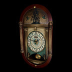 Rhythm “CTS Sundial” Gothic Wooden Musical Motion Pendulum Wall Clock with Popular Melodies - CMJ336UR06