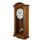 Seiko QXH030BLH "Antique Arched" Traditional Wooden Chiming Pendulum Wall Clock with Pearlized Dial