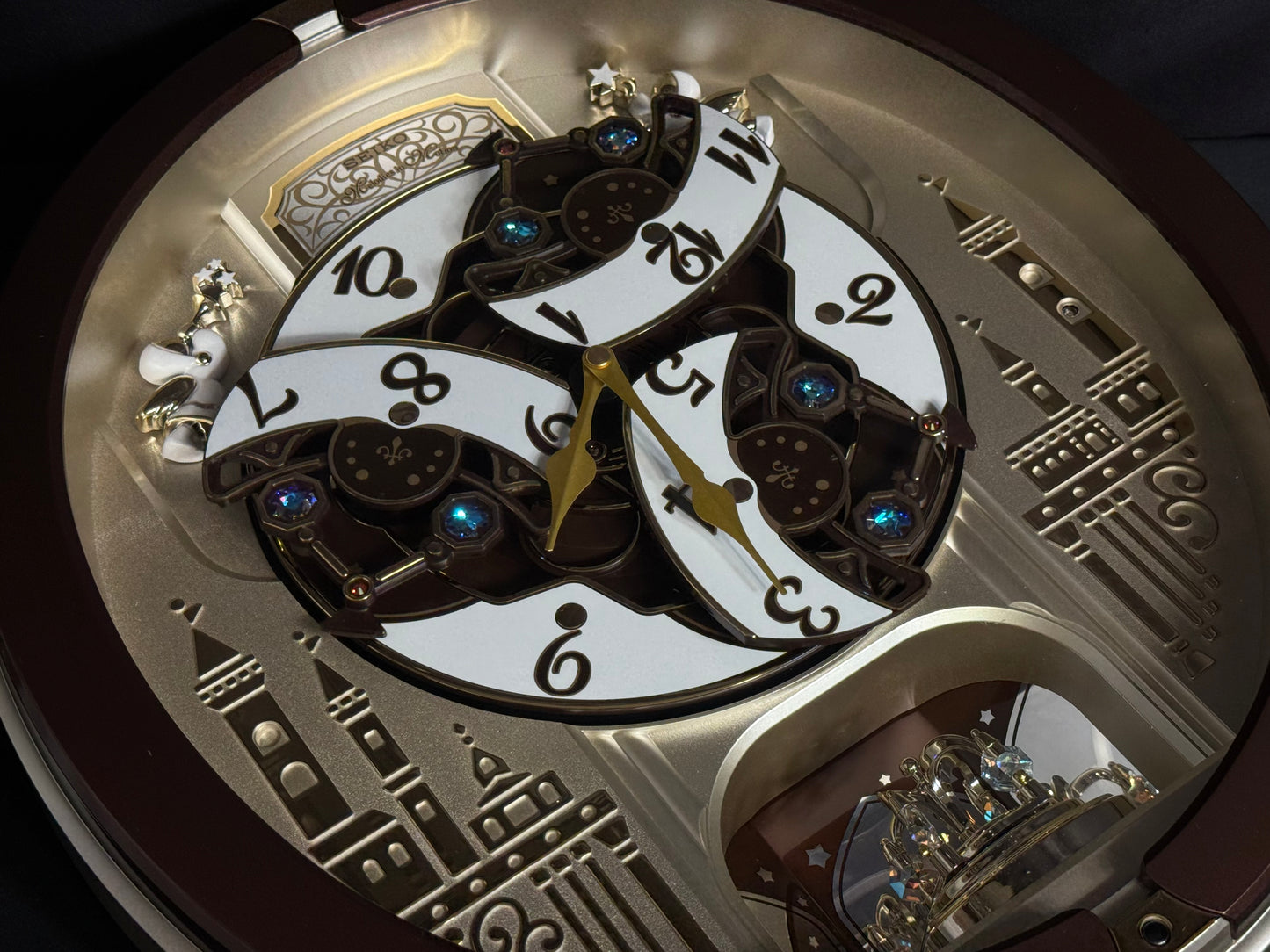 Seiko QXM491BRH "2013 Special Collector's Edition" Melodies in Motion Dancing Dial Musical Wall Clock with '70s Pop Music