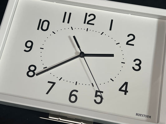 Rhythm “Tanjun” Modern Wall or Table Clock with Quiet Sweep Second Hand - 8MG815SR03