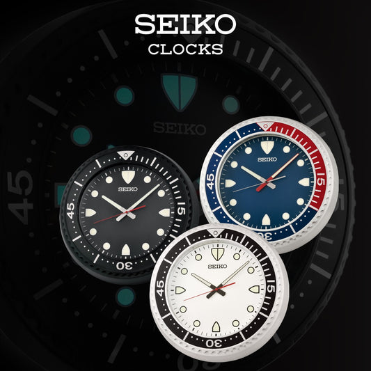 Seiko QXA849ALH "Big Time Watch Dial" Silver Heritage Design Large Luminous Metal Wall Clock with Silent Sweep Second Hand