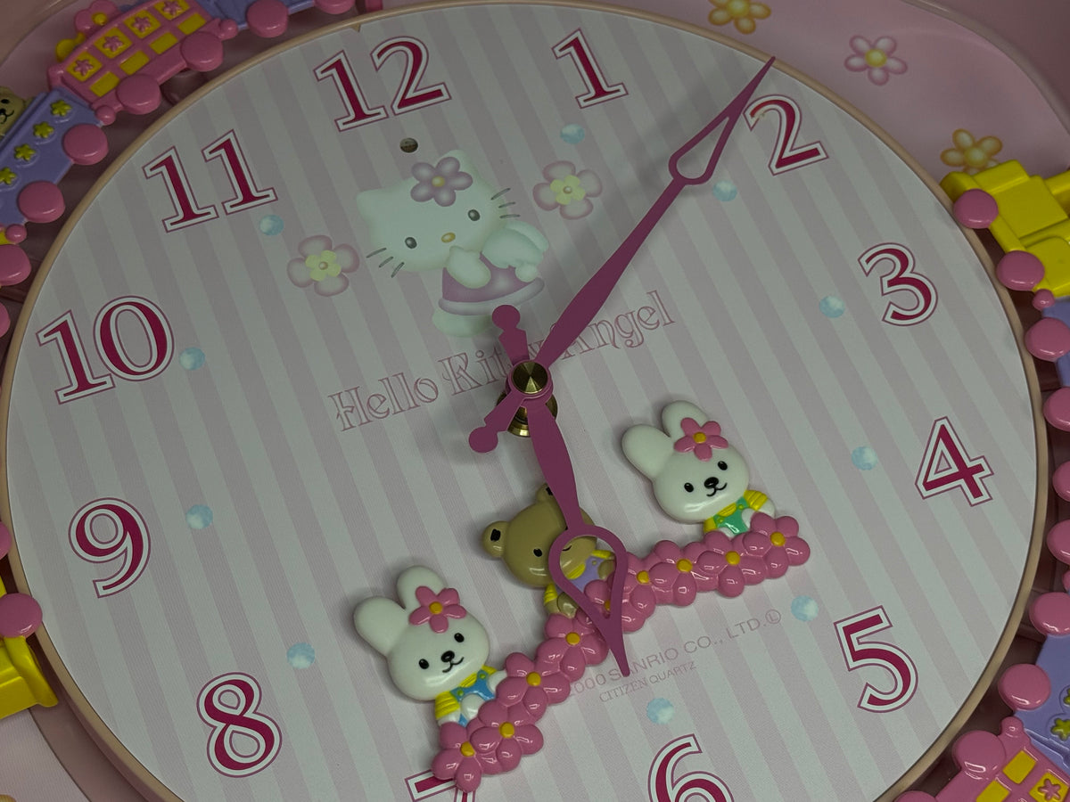 Citizen (Rhythm) x Sanrio “Hello Kitty M766” Magic Motion Musical Wall Clock from Japan with Moving Animation - 4MH766-013