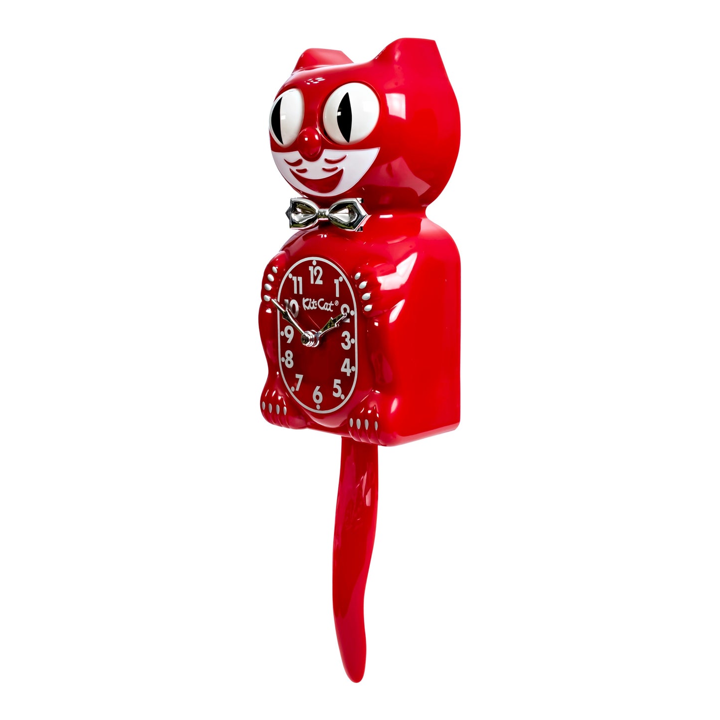 Original Kit-Cat Klock “Retro Red - Kitchen Edition” Limited Edition Novelty Moving Pendulum Wall Clock by California Clock Company - BC-58-RK
