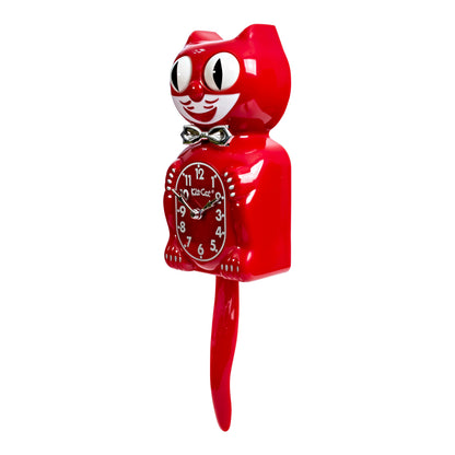 Original Kit-Cat Klock “Retro Red - Kitchen Edition” Limited Edition Novelty Moving Pendulum Wall Clock by California Clock Company - BC-58-RK