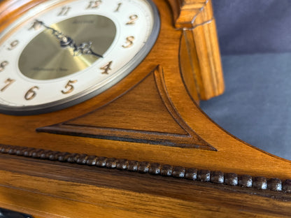 Rhythm "WSM Remington II" Traditional Wooden Chiming & Musical Tambour Mantel Clock with Raised Numerals - CRH216UR06