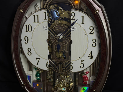 Rhythm "Harmony Blessing" Moving Dial Magic Motion Musical Wall Clock - 4MH423WR23