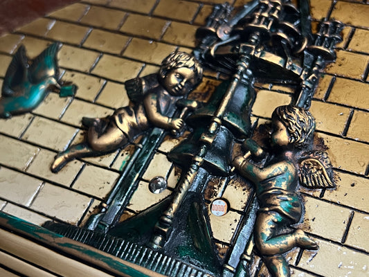 Rhythm “CTS Sundial” Gothic Wooden Musical Motion Pendulum Wall Clock with Popular Melodies - CMJ336UR06