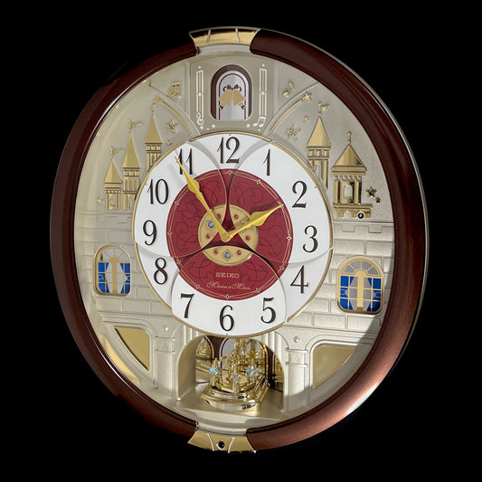 Seiko QXM565BRH "2016 Special Collector's Edition" Melodies in Motion Dancing Dial Musical Wall Clock with Music by The Beatles