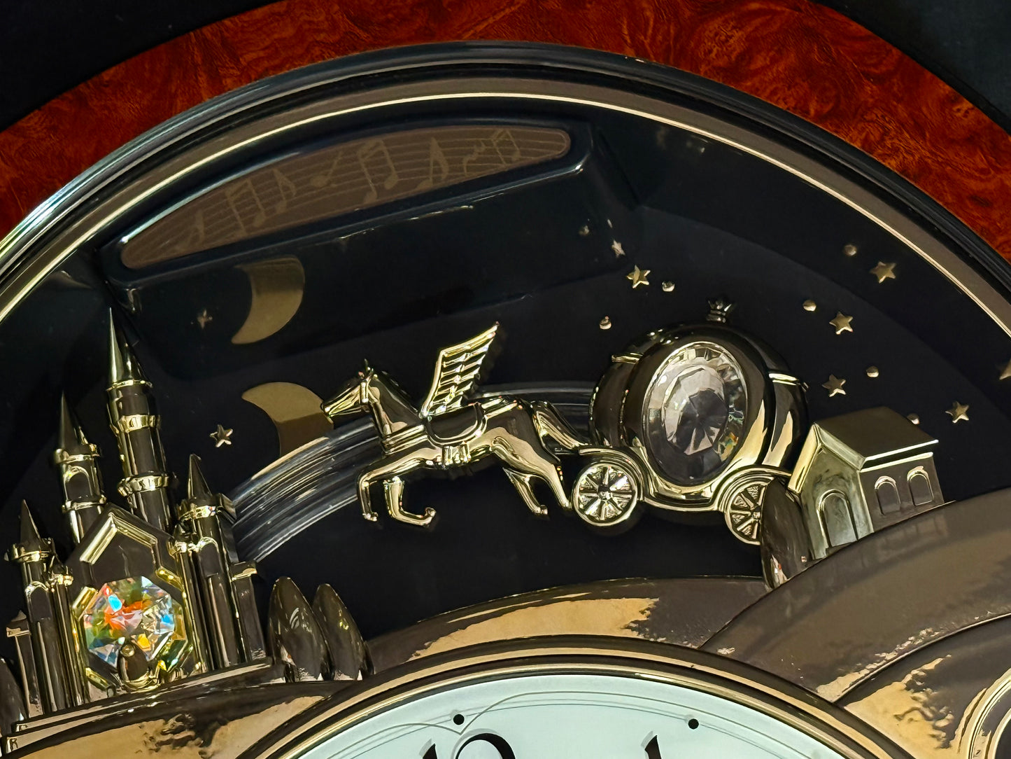 Rhythm “Princess Fantasy” Musical Motion Decorative Pendulum Wall Clock - 4MH862WU23