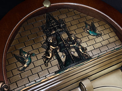 Rhythm “CTS Sundial” Gothic Wooden Musical Motion Pendulum Wall Clock with Popular Melodies - CMJ336UR06