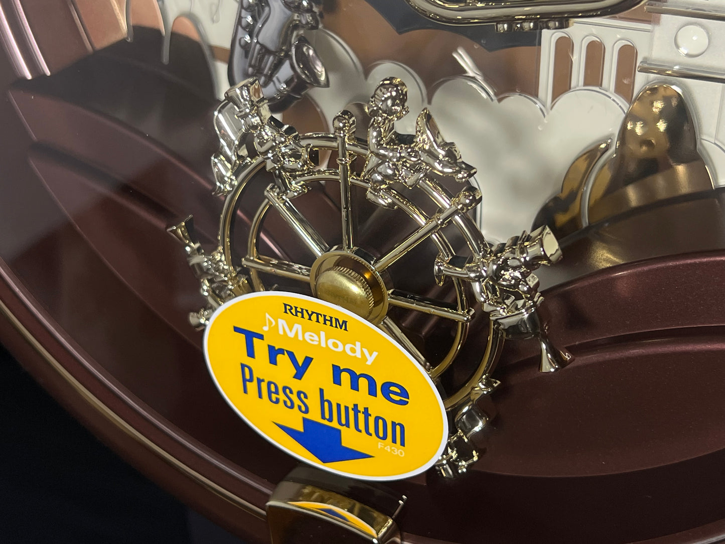 Rhythm “Concerto Entertainer II” Musical Motion Decorative Pendulum Wall Clock - 4MH889WU23