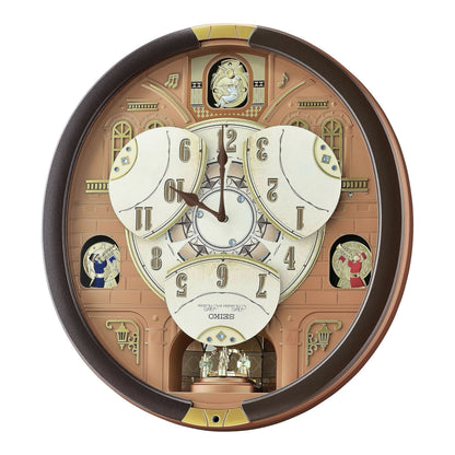 Seiko QXM601BRH “Brooklyn” Melodies in Motion Dancing Dial Musical Wall Clock