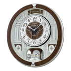 Seiko QXM615BRH “Snow Castle” Melodies in Motion Dancing Dial Musical Wall Clock with 40 Songs