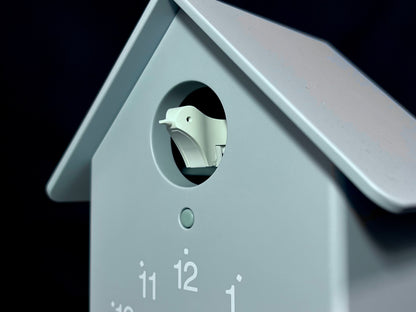 Rhythm “Tori House (Blue)” Modern Wall or Mantel Cuckoo Clock with Real Cuckoo Sound - 4RH797SR04