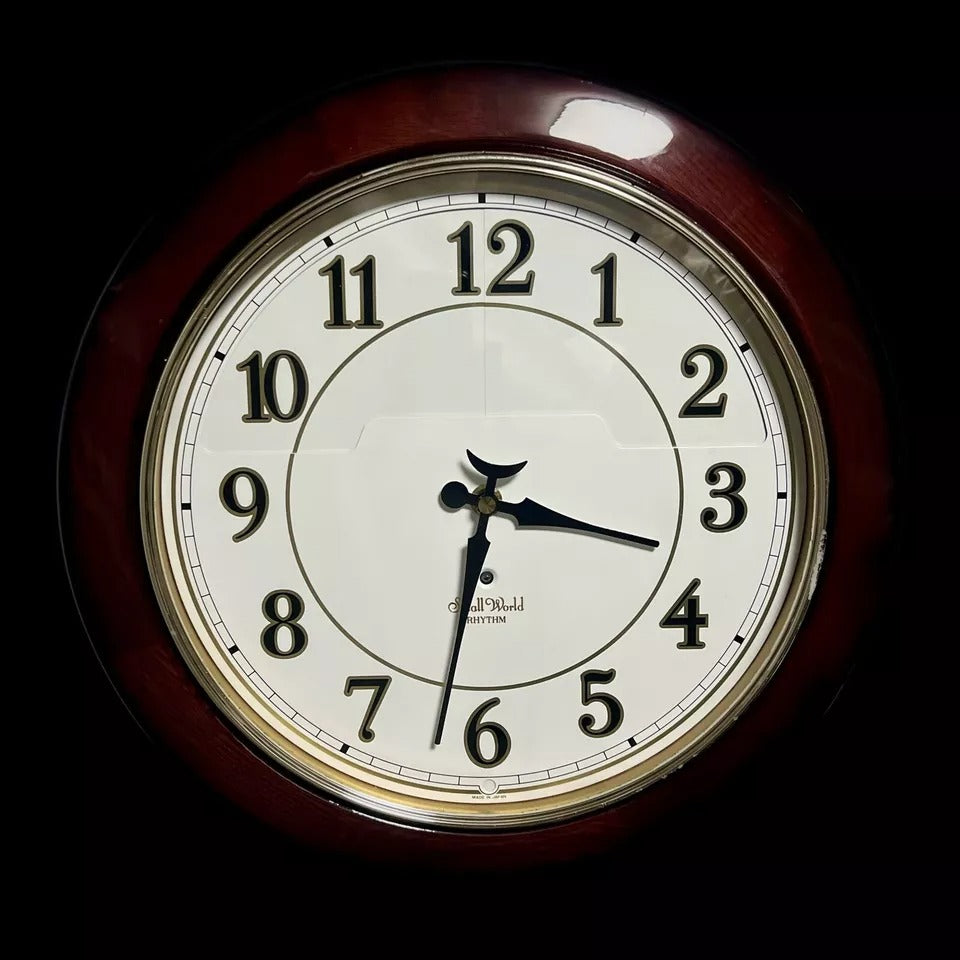 Rhythm “Small World Ceremony 3” Magic Motion Musical Wall Clock with Moving Figurines and Surprise Dial Animation - 4MH652RH06