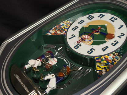 Seiko QXM256SRH "Baseball" Melodies in Motion Musical Moving Wall Clock with Americana Music
