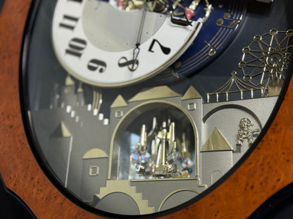 Rhythm “DWS Timecracker” Moving Dial Magic Motion Musical Wooden Wall Clock with Popular Melodies - 4MH752-R06