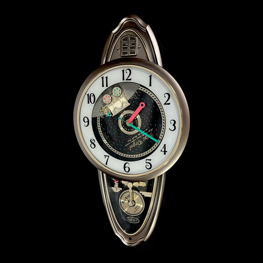 Rhythm "Calliope Phonograph" Magic Motion Musical Wall Clock with Moving Animation - 4MH714RH08