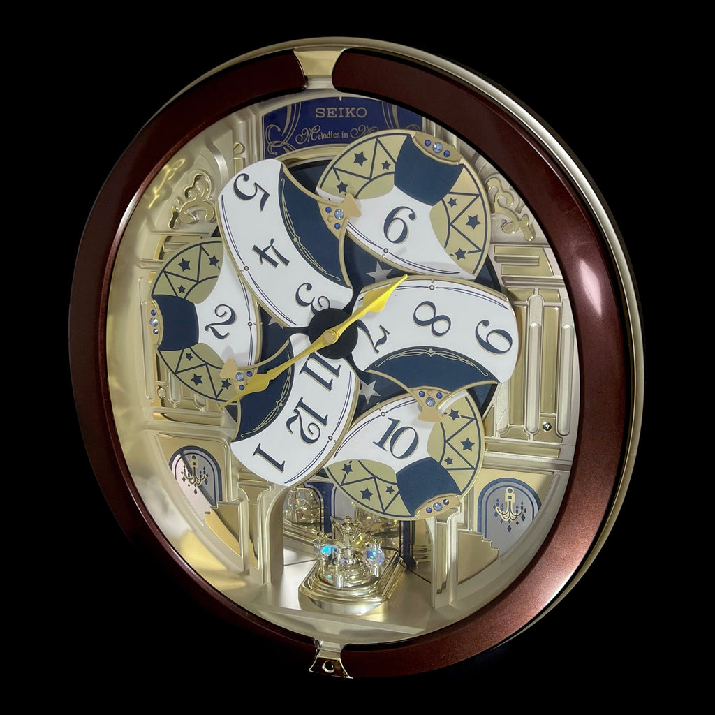 Seiko QXM541BRH "2014 Special Collector's Edition" Melodies in Motion Dancing Dial Musical Wall Clock with Music by The Beatles