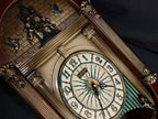 Rhythm “CTS Sundial” Gothic Wooden Musical Motion Pendulum Wall Clock with Popular Melodies - CMJ336UR06