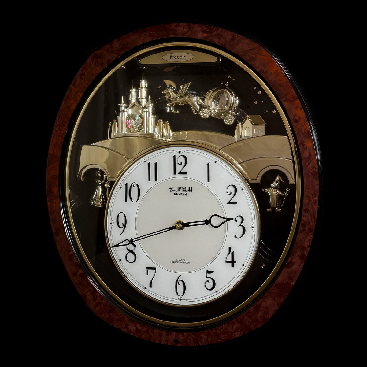 Rhythm "DWS Cinderella" Musical Motion Decorative Pendulum Wall Clock with Popular Melodies - 4MH762WR23