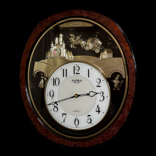 Rhythm "DWS Cinderella" Musical Motion Decorative Pendulum Wall Clock with Popular Melodies - 4MH762WR23