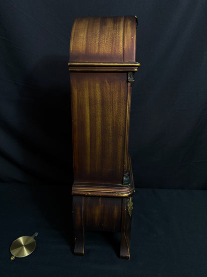 Rhythm "CTS Venetian" Antique-Style Wooden Musical Pendulum Mantel Clock with Intricate Carved Frame - CRJ715UR06