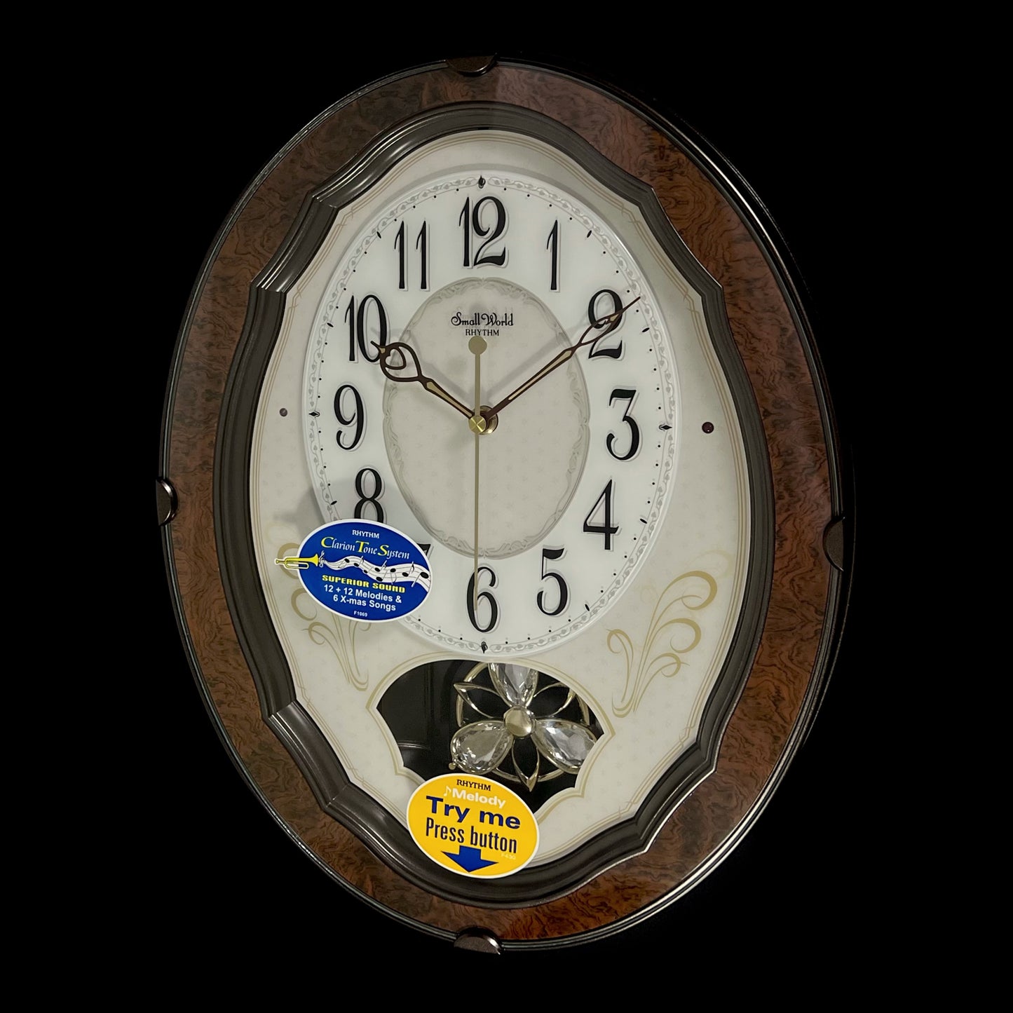 Rhythm “Caprice” Musical Motion Decorative Pendulum Wall Clock - 4MJ400WD23