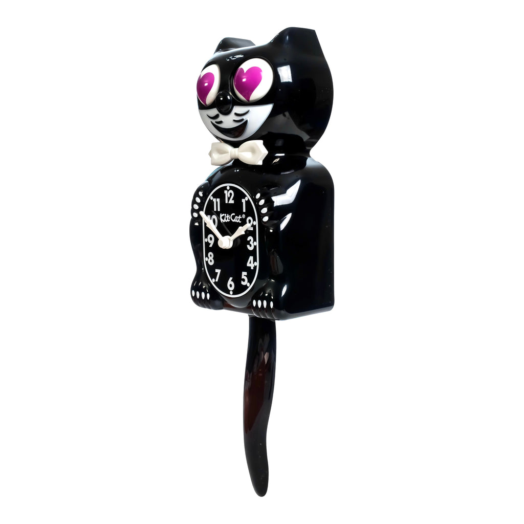 Original Kit-Cat Klock "Magenta Heart Eyes” Limited Edition Novelty Moving Pendulum Wall Clock by California Clock Company - BC-1-HM