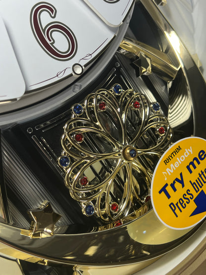 Rhythm “Marvelous” Magic Motion Musical Wall Clock with Moving Dial - 4MH842WD18