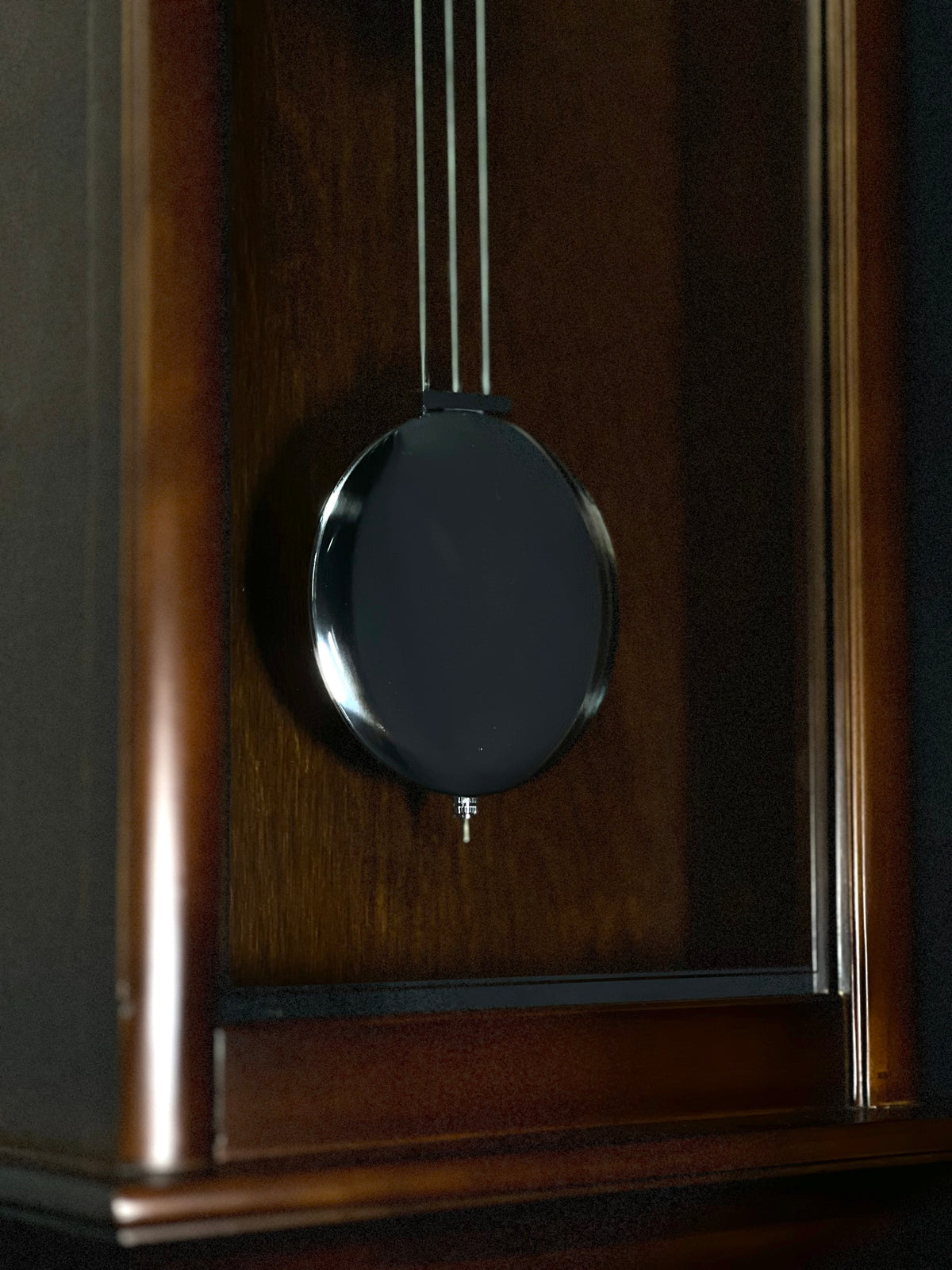 Rhythm “WSM Randolph” Modern Wooden Musical & Chiming Pendulum Wall Clock - CMJ590NR06