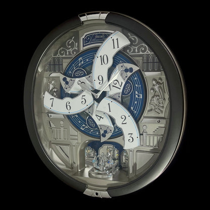 Seiko QXM366SRH “Musical Motifs” Melodies in Motion Dancing Dial Musical Wall Clock