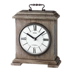 Seiko QXW252NLH "Baird" Gray Traditional Musical Wooden Carriage Mantel Clock with 18 Songs