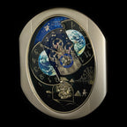 Rhythm “Timecracker 2000” Limited Edition Moving Earth Dial Magic Motion Musical Wall Clock with Popular Melodies - 4MH751NR19