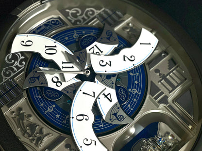 Seiko QXM366SRH “Musical Motifs” Melodies in Motion Dancing Dial Musical Wall Clock