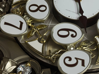 Rhythm "SSS Encore" Magic Motion Musical Wooden Wall Clock with Animated Moving Dial and Popular Melodies - 4MH810-R06