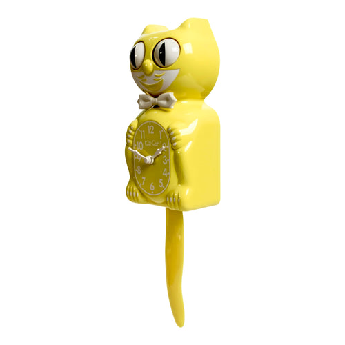 Original Kit-Cat Klock “Spring Daffodil Yellow” Limited Edition Novelty Moving Pendulum Wall Clock by California Clock Company - BC-61