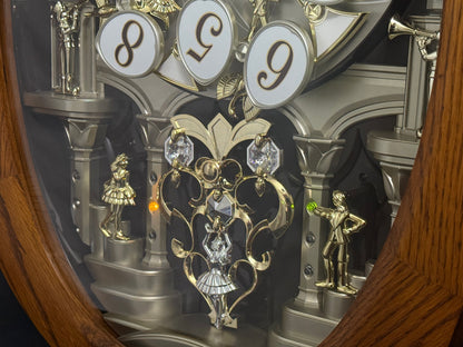 Rhythm "SSS Encore" Magic Motion Musical Wooden Wall Clock with Animated Moving Dial and Popular Melodies - 4MH810-R06