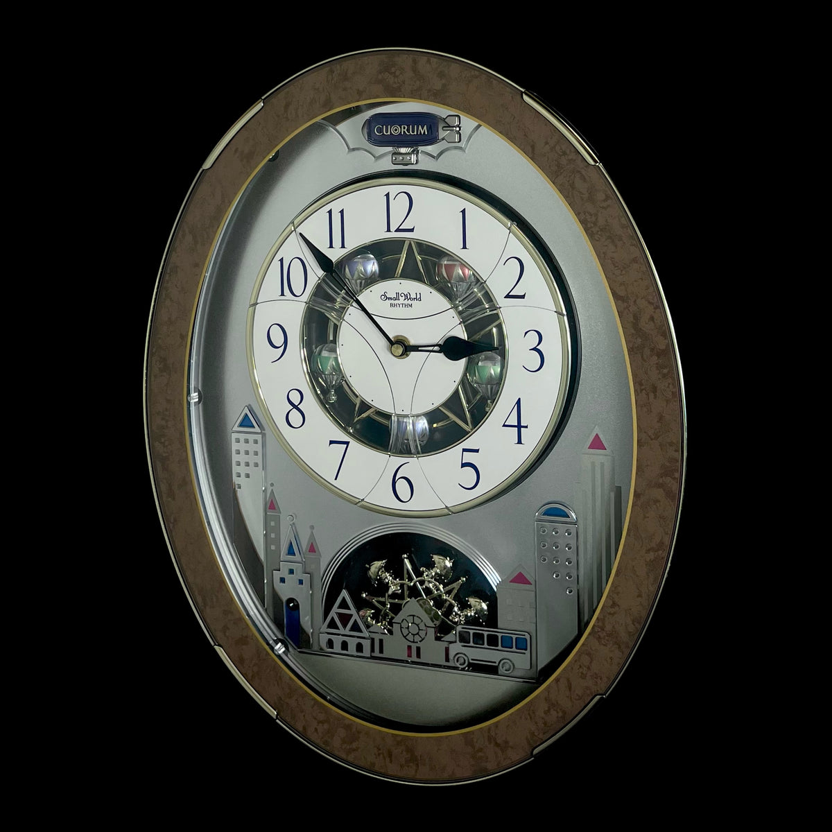 Rhythm “CTS Tri-Cracker Supra” Moving Dial Magic Motion Musical Wall Clock with Popular Melodies - 4MH789-R06