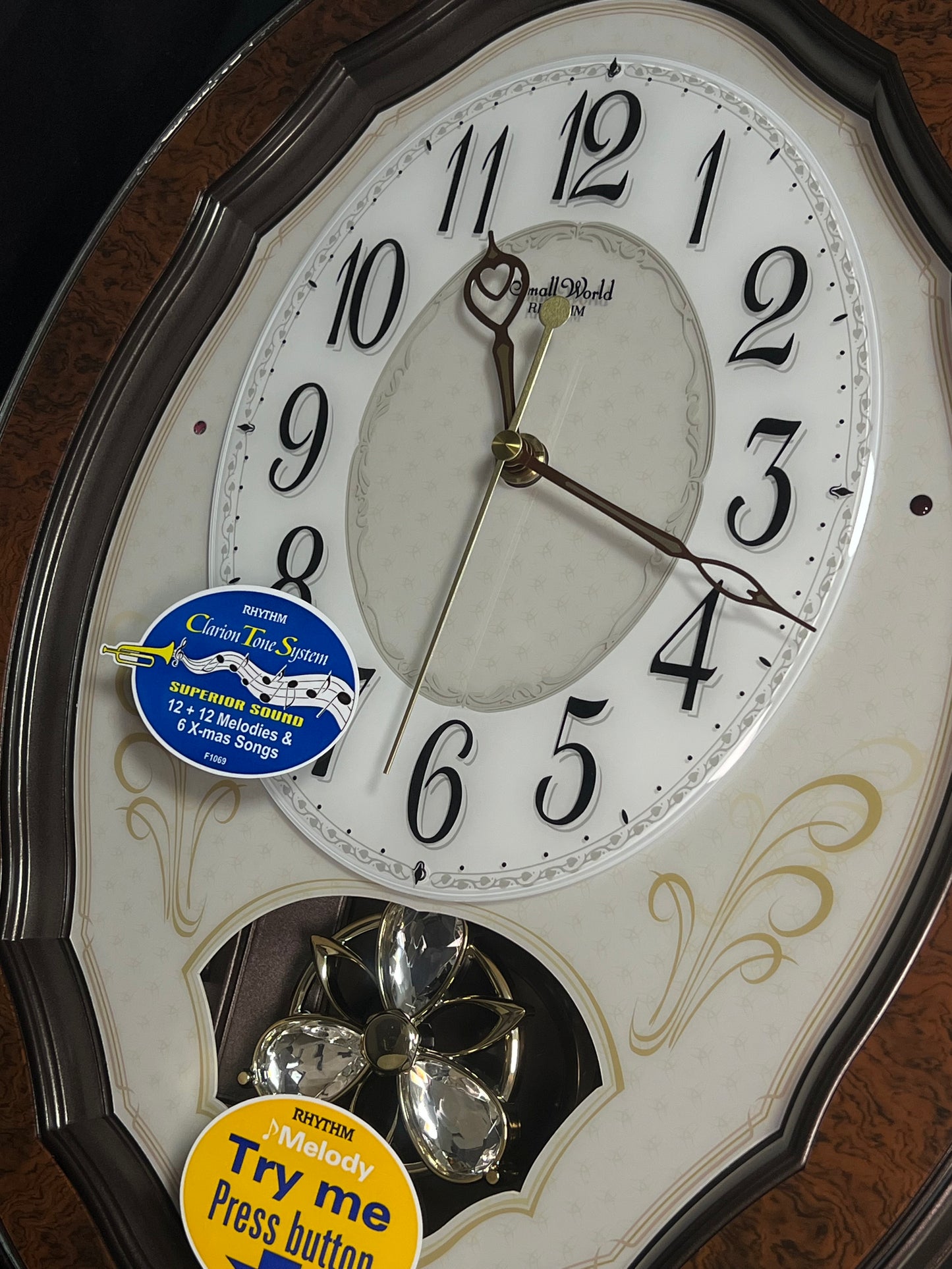 Rhythm “Caprice” Musical Motion Decorative Pendulum Wall Clock - 4MJ400WD23