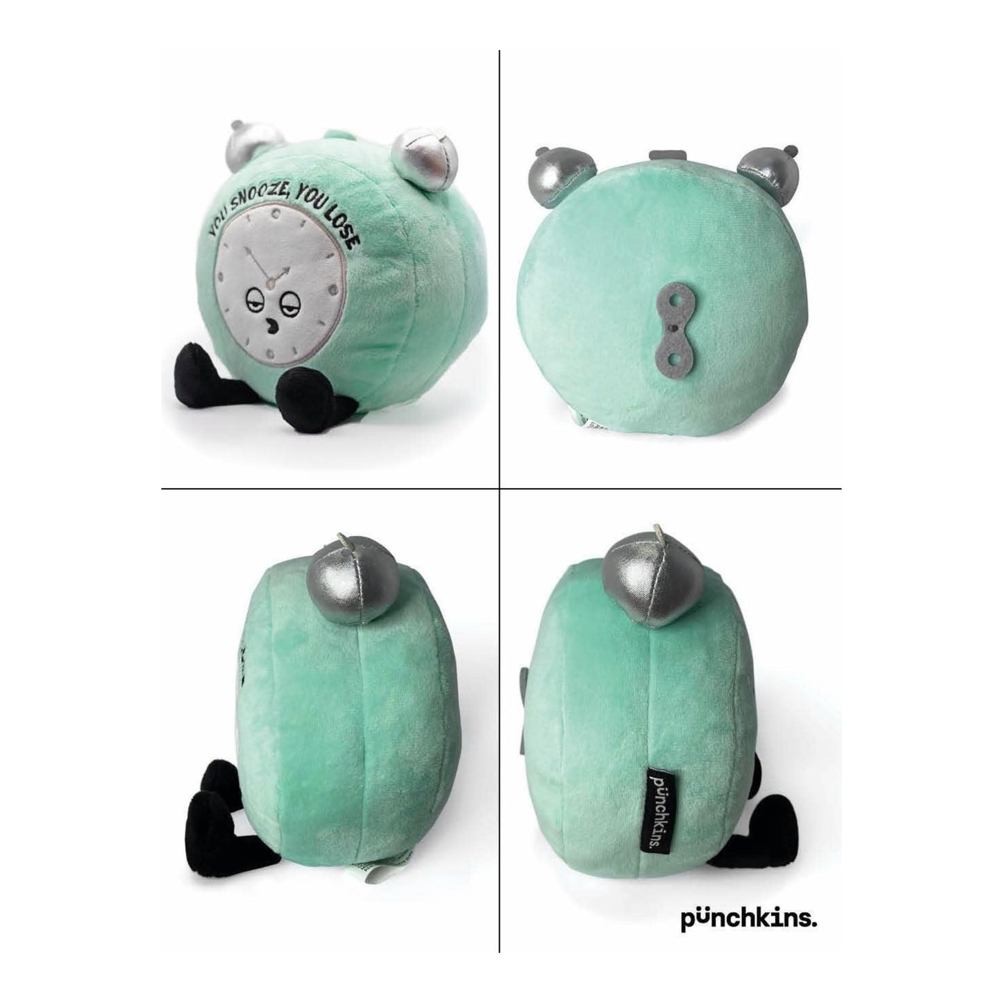 "You Snooze, You Lose!" Novelty Alarm Clock Stuffed Plush Figure by Punchkins