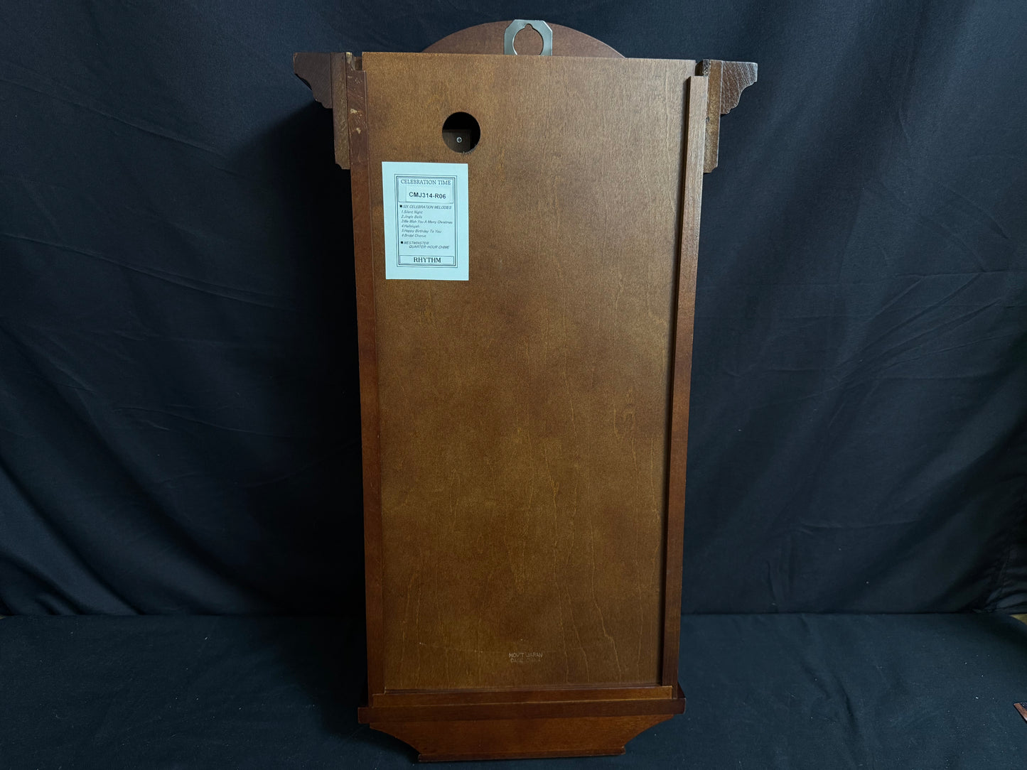 Rhythm “Celebration Time 314” Traditional Wooden Musical & Chiming Pendulum Wall Clock - CMJ314-R06