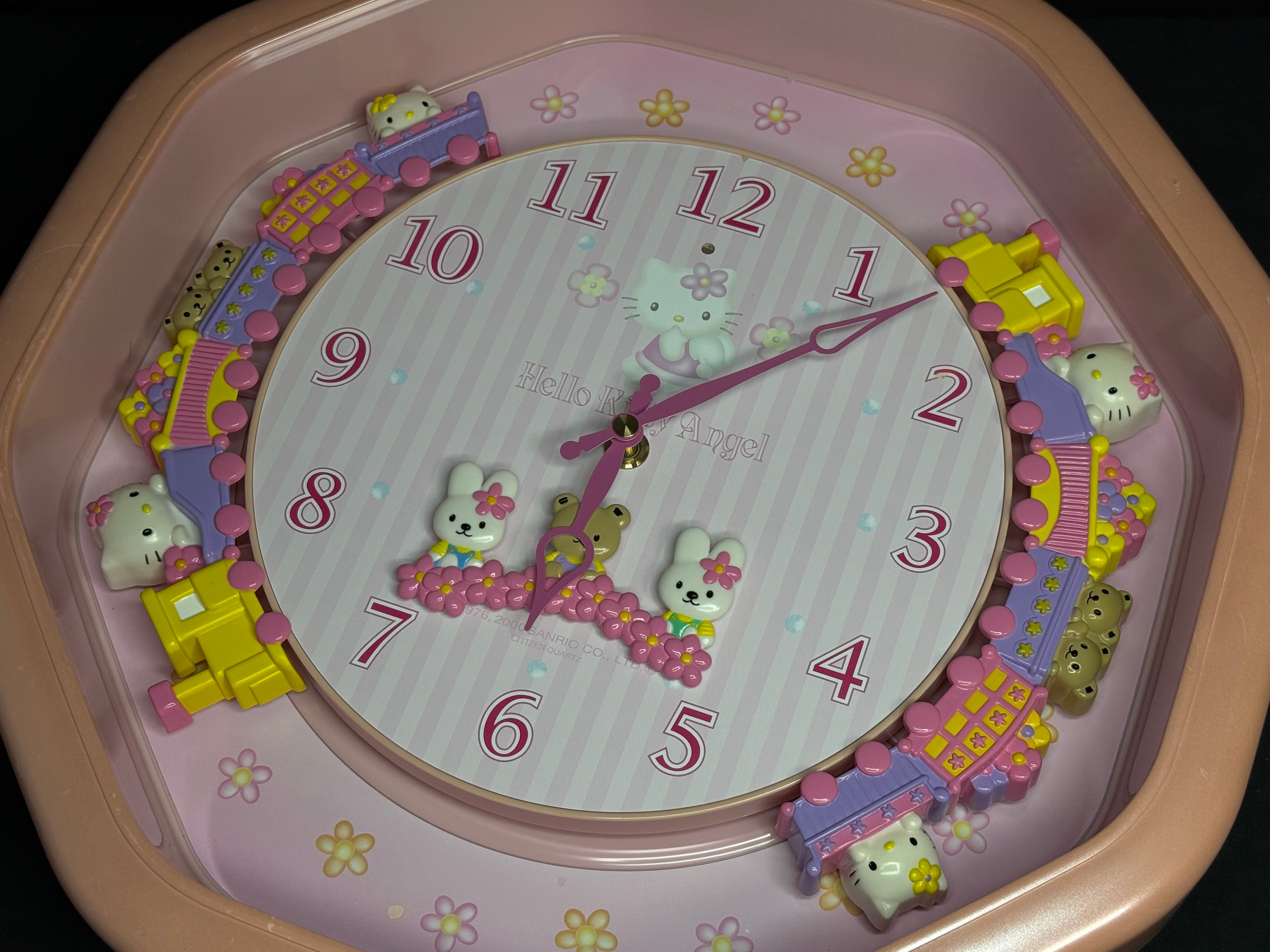 Citizen (Rhythm) x Sanrio “Hello Kitty M766” Magic Motion Musical Wall Clock from Japan with Moving Animation - 4MH766-013